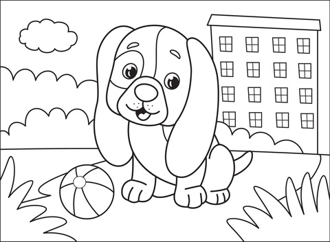 Puppy Coloring Page