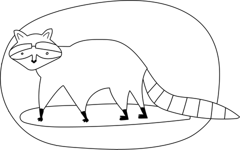 Raccoon Coloring Page