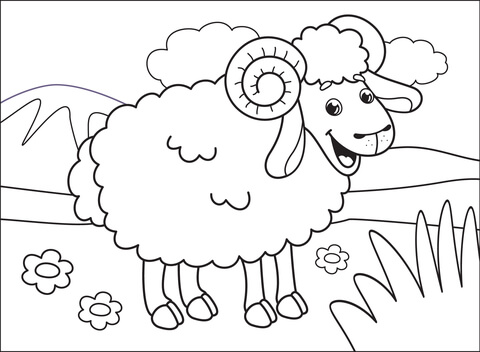 Ram Coloring Page