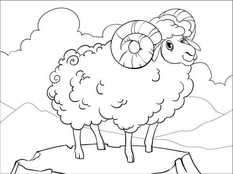 Ram Coloring Page