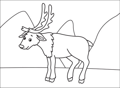 Reindeer Coloring Page