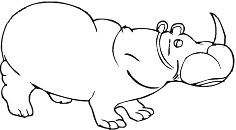 Rhinoceros Coloring Page