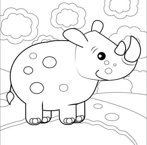 Rhinoceros Coloring Page