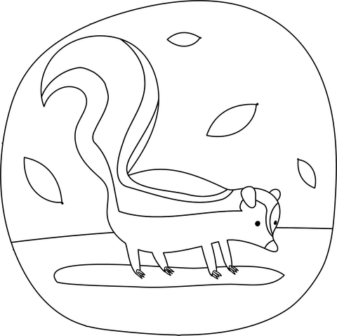 Skunk Coloring Page