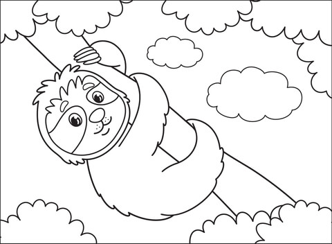 Sloth Coloring Page