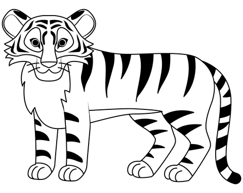 Tiger Coloring Page