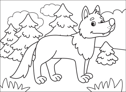 Wolf Coloring Page