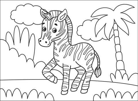 Zebra Coloring Page