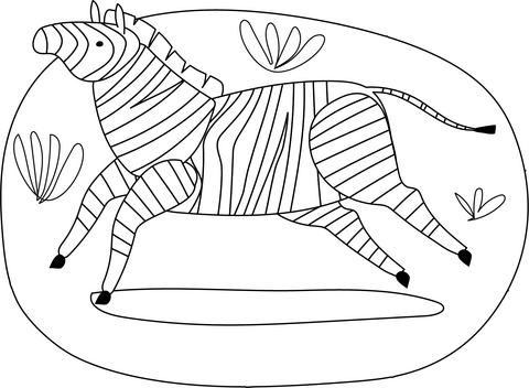 Zebra Coloring Page