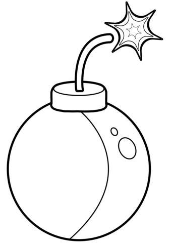 Bomb Coloring Page