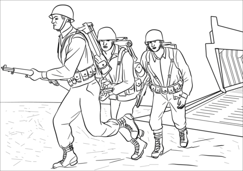 D Day Coloring Page