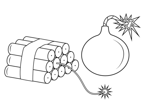 Dynamite Coloring Page