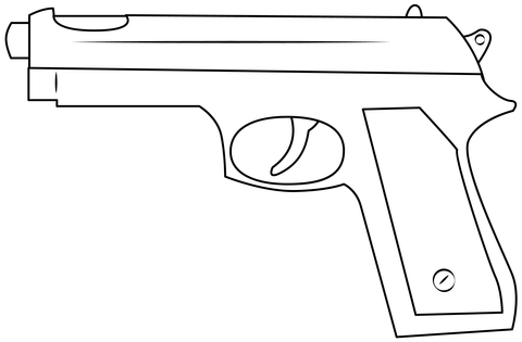 Gun Coloring Page