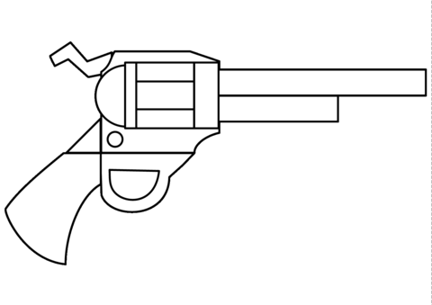 Handgun Coloring Page