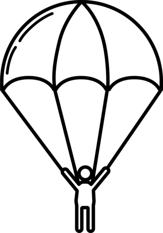 Parachutist Coloring Page