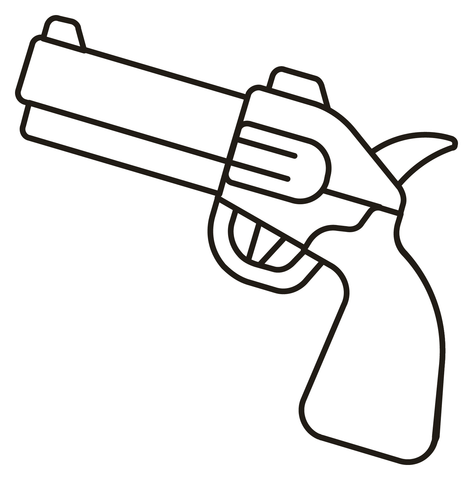 Pistol Coloring Page