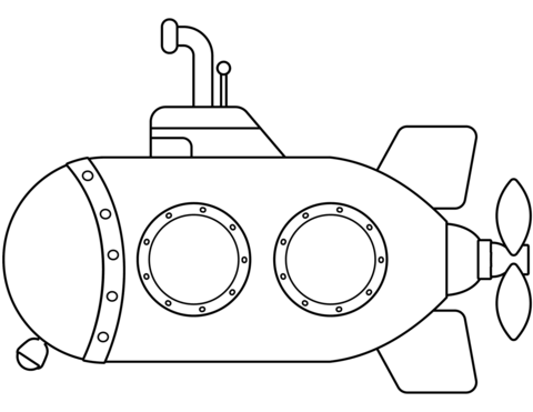 Submarine Coloring Page