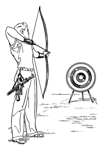 Archery Coloring Page