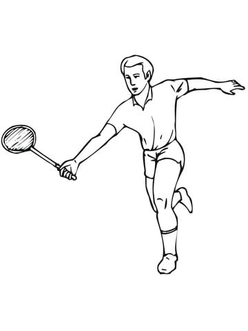 Badminton Coloring Page