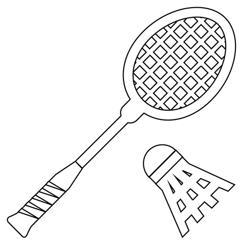 Badminton Coloring Page