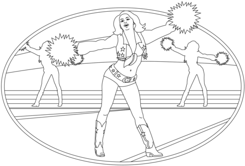 Cheerleader Coloring Page