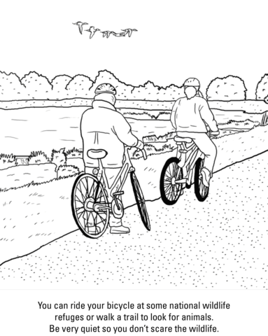 Cycling Coloring Page