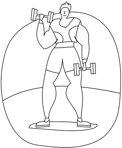 Dumbbell Coloring Page