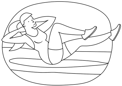 Fitness Coloring Page