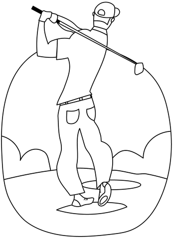 Golf Coloring Page