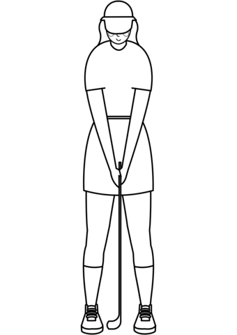 Golfer Coloring Page