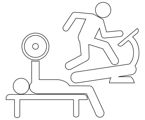 Gym Coloring Page