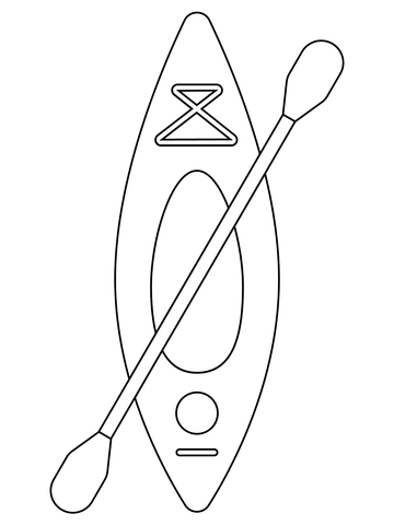 Kayak Coloring Page