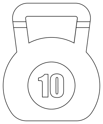 Kettlebell Coloring Page