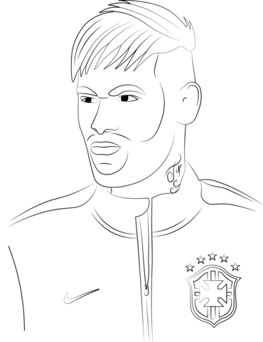 Neymar Coloring Page