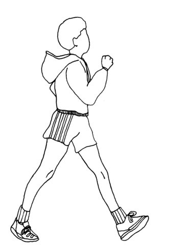 Racewalking Coloring Page