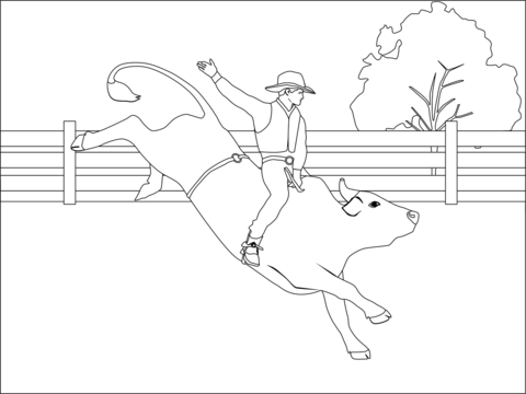 Rodeo Coloring Page