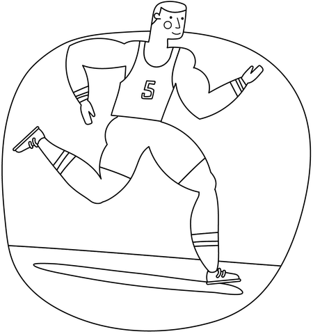 Runner Coloring Page