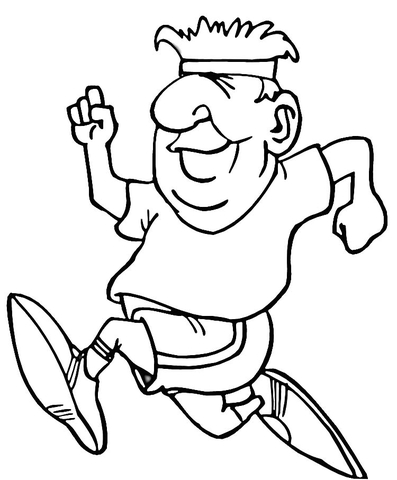 Running Coloring Page