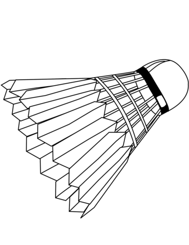 Shuttlecock Coloring Page