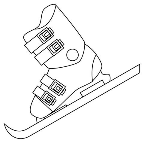 Skis Coloring Page