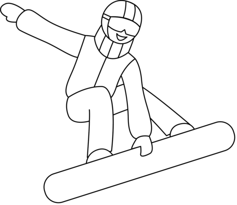 Snowboarder Coloring Page