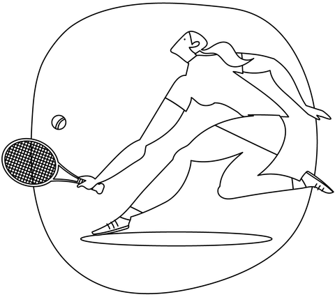 Tennis Coloring Page