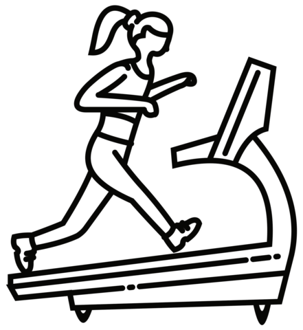 Treadmill Coloring Page