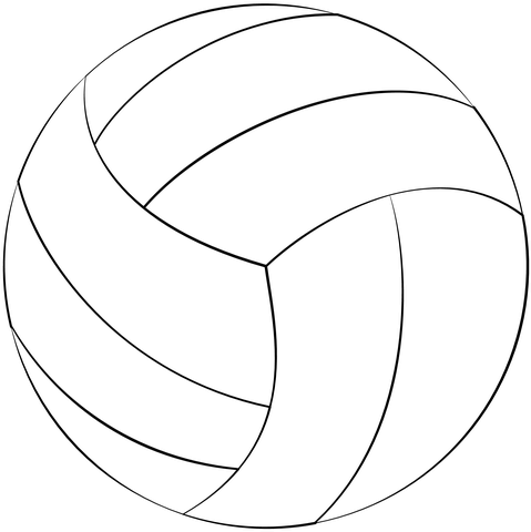 Volleyball Coloring Page