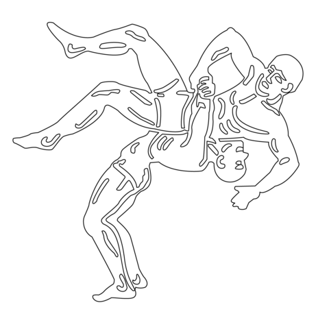 Wrestlers Coloring Page