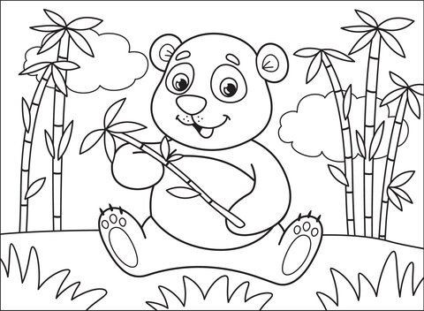 Panda Coloring Page