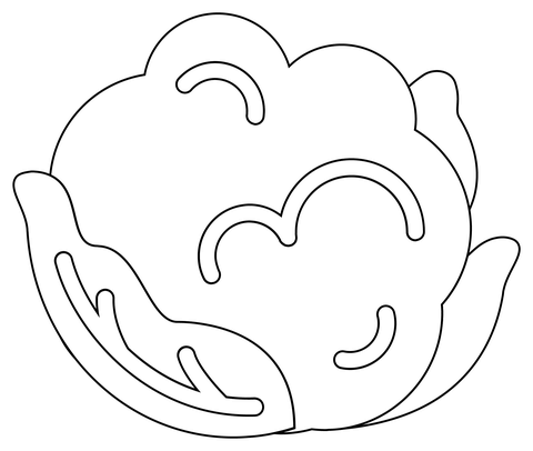 Cauliflower Coloring Page