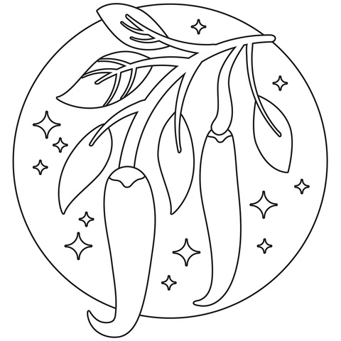 Chili Coloring Page