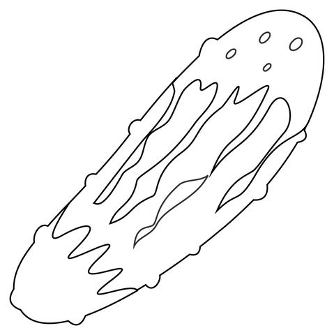 Cucumber Coloring Page