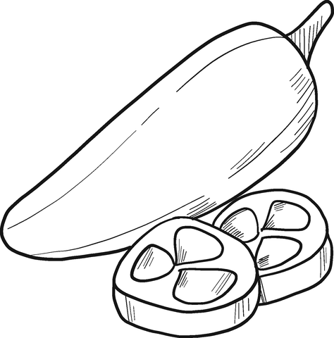 Jalapeno Coloring Page